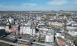 Vista general y entorno geográfico de Esch-sur-Alzette en Luxemburgo