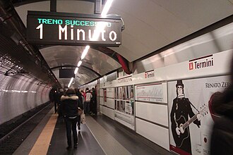 Vista de la estación Termini del Metro de Roma