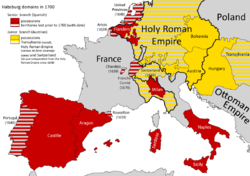 Territorios de los Habsburgo hacia el 1700