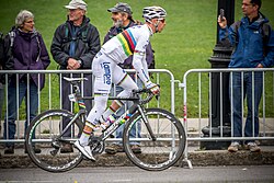 Rui Costa con el maillot de campeón del mundo