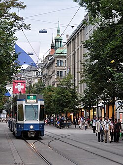 Tranvía en Bahnhofstrasse