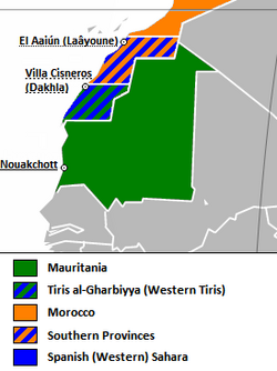 Mapa de la partición del territorio