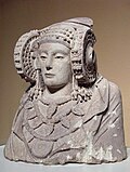 Escultura ibérica conocida como la Dama de Elche.