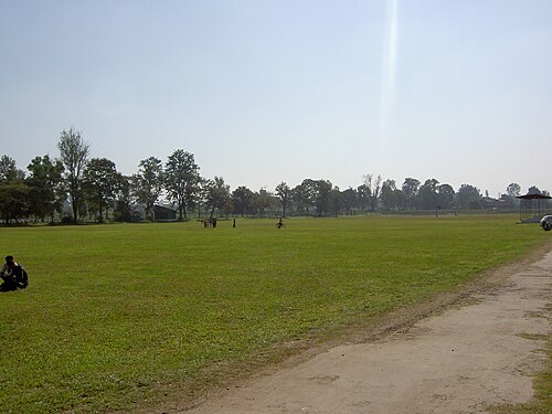 Antiguo campo de polo en Imphal, Manipur.