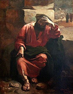 Pintura del remordimiento de Judas