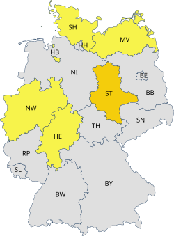 Representación del FDP en los parlamentos regionales.