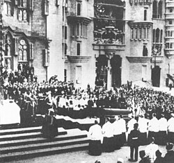 Funeral de Gaudí (12 de junio de 1926)