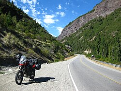 Ruta de acceso en la región norte de El Bolsón