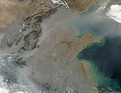 Contaminación severa en China
