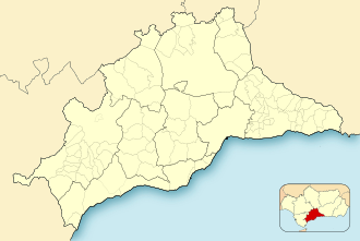 Mapa de ubicación de Bobastro en la provincia de Málaga