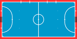 Esquema de una cancha de fútbol sala