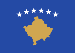 Representación de la bandera de Kosovo