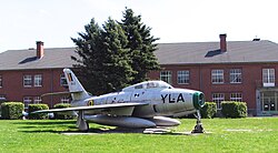 Avión F-84 Thunderjet operado durante la Guerra Fría.