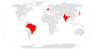 Mapa e información relativa a las naciones del G4