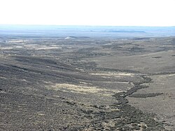 Vista del Gran Bajo de San Julián desde el mirador de la Ruta Nacional 3
