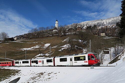 Tren eléctrico equipado por ABB en los Alpes suizos