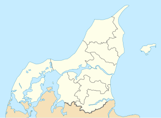 Mapa de ubicación de Frederikshavn en Jutlandia Septentrional