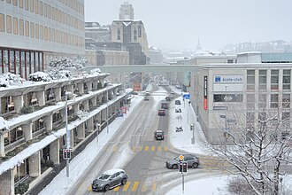 Paisaje invernal en Lausana