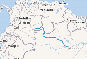 Mapa de la cuenca del río Negro
