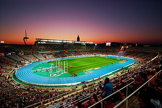 Vista general del Estadio Olímpico Lluís Companys en Barcelona