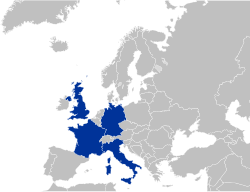 Representación de la Unión Europea y las cuatro grandes potencias