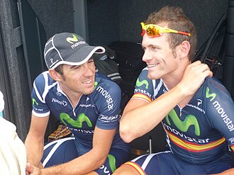 David Arroyo junto a José Joaquín Rojas en el Tour de Francia