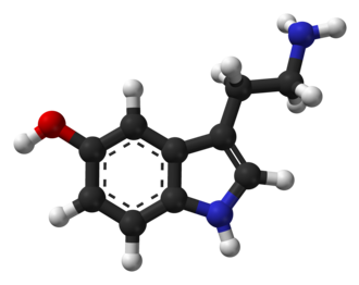 Estructura tridimensional de la serotonina