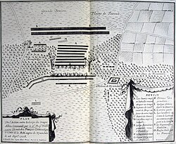 Esquema de la batalla de Wijnendale (1708), impreso por Eugène Henri Fricx, Bruselas.