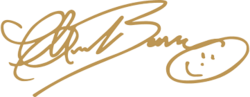 Firma autógrafa de Chuck Berry utilizada en documentos oficiales y discos