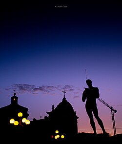 Vista nocturna de L'Aquila