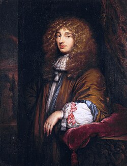 Retrato de Christiaan Huygens pintado por Caspar Netscher en 1671