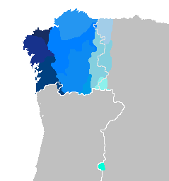 Extensión y variedades del idioma gallego