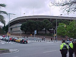 Vista exterior del Miniestadi en Barcelona