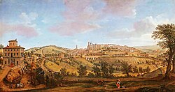 Pintura histórica de Urbino por Gaspar van Wittel