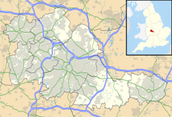 Mapa que muestra la ubicación de Wolverhampton en las Tierras Medias Occidentales
