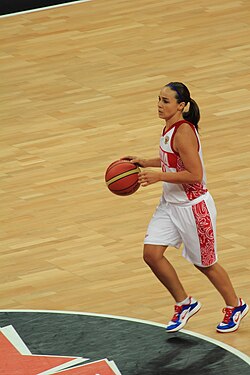 Becky Hammon participando en los Juegos Olímpicos de Londres 2012