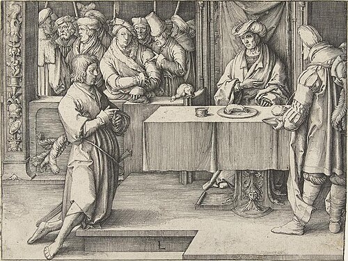 José explica el sueño del faraón, grabado de 1512