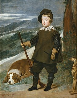 Cuadro de Velázquez con la sierra de fondo
