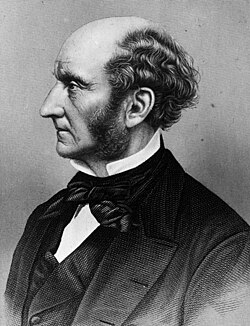 Retrato histórico de John Stuart Mill.