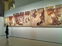 Pinturas murales de la conquista de Mallorca expuestas en el MNAC