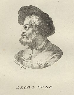 Retrato grabado de Georg Pencz
