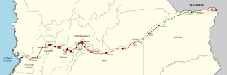 Mapa esquemático de la Ruta Nacional 40