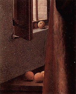 Detalle de la fruta dispuesta junto a la ventana.
