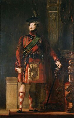Retrato de Jorge IV con kilt
