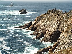 Pointe du Raz en la costa de la Región de Bretaña