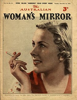 Portada histórica de The Australian Woman's Mirror del 14 de noviembre de 1939.