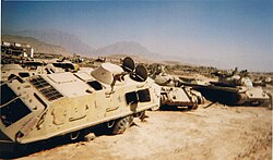 Vehículos blindados del ejército afgano.