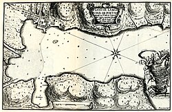 Plano histórico de la bahía y ciudad de Portobelo