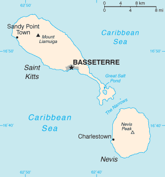 Mapa de la isla de San Cristóbal