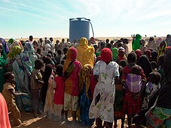 Campamento de desplazados internos en Ardamata